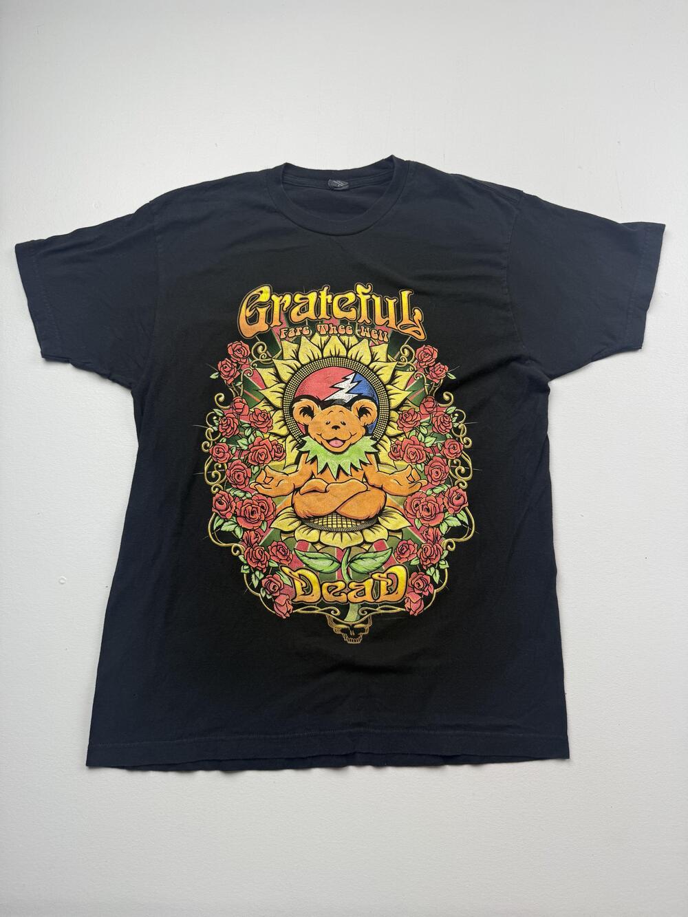 Tultex Shirt Mens Large Black Grateful Dead Fare Thee Well Tee Double Sided